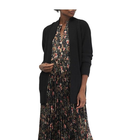 Sz L-1XL Calvin Klein knit open cardigan duster black long no closure VGUC - Picture 1 of 10